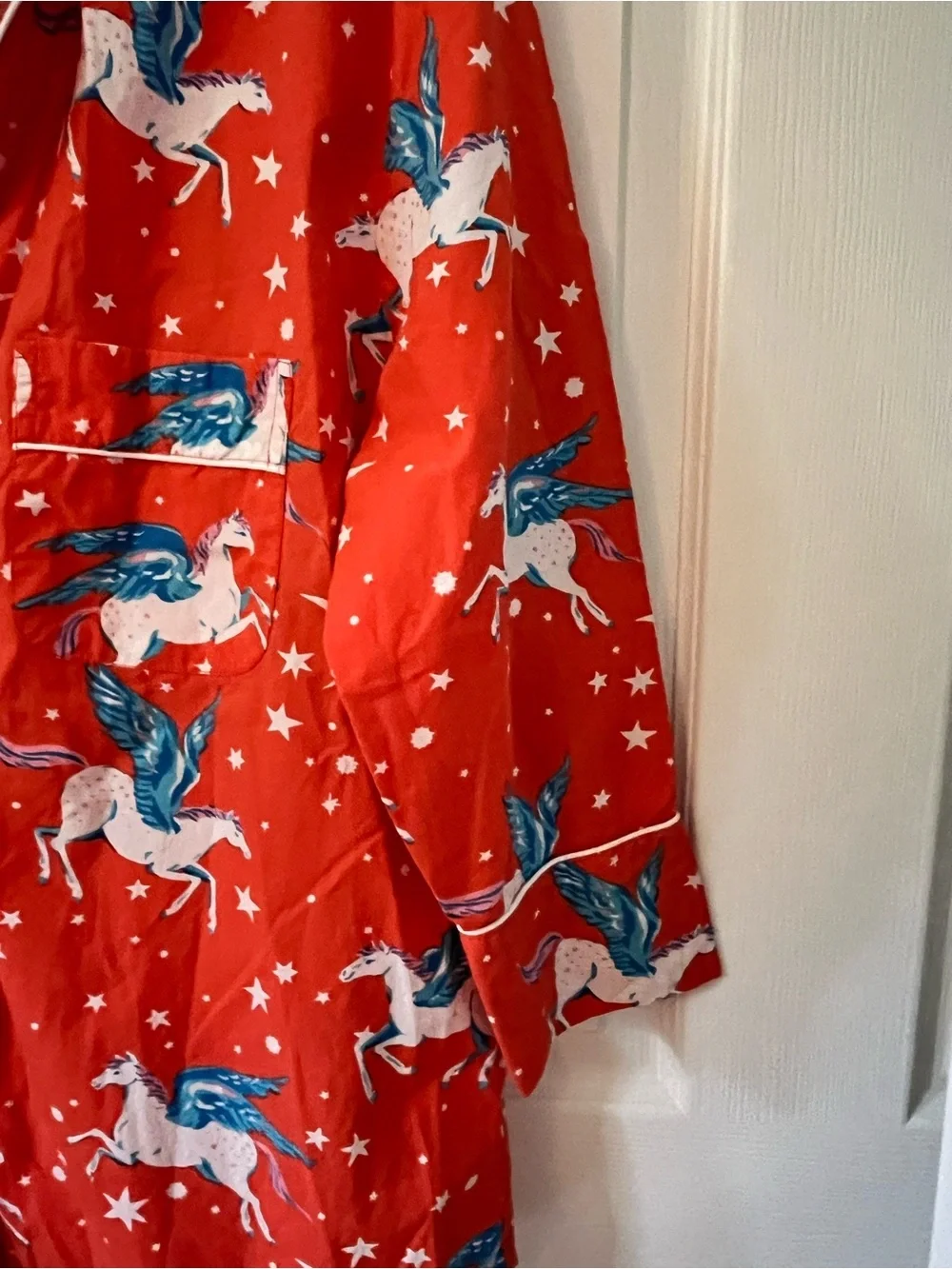 Printfresh Pegasus Organic Cotton Pajama Top – XS – Orange Coral Color
